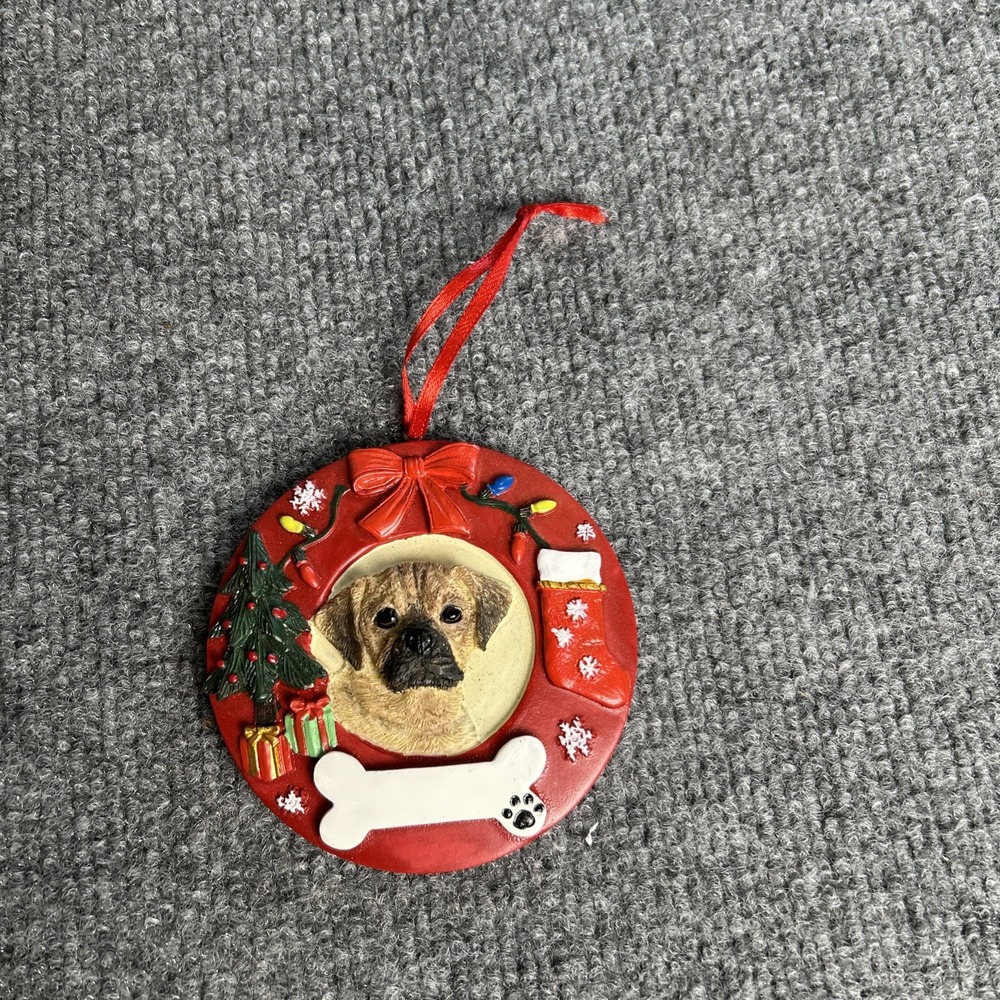 Pet‎ Dog Christmas Ornament Pug Dog Bone Can Be Personalized New